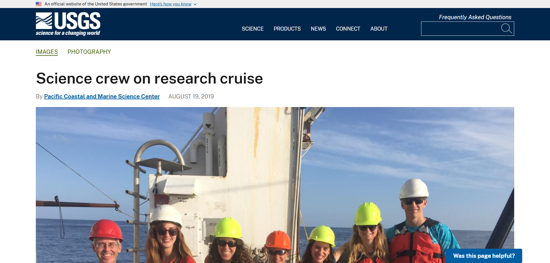 Science crew on research cruise